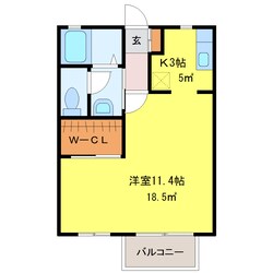 郡山駅 バス20分  安積中学校下車：停歩5分 1階の物件間取画像